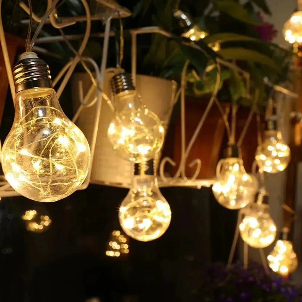 guirlande ampoule Edison au design rétro emblématique, culot argenté