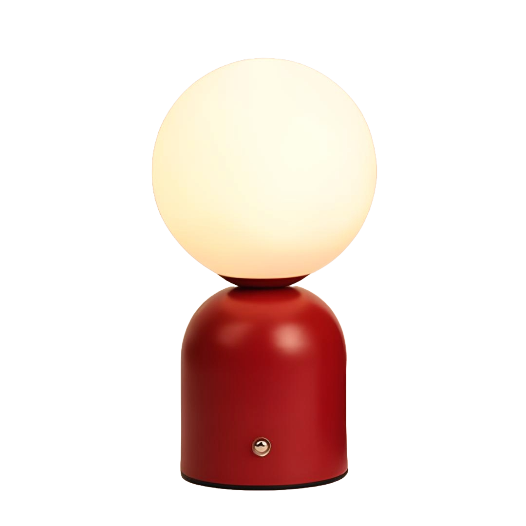lampe sweet avec tête ronde et corps rouge sans fond