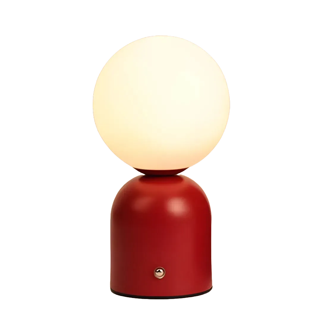 lampe sweet avec tête ronde et corps rouge sans fond