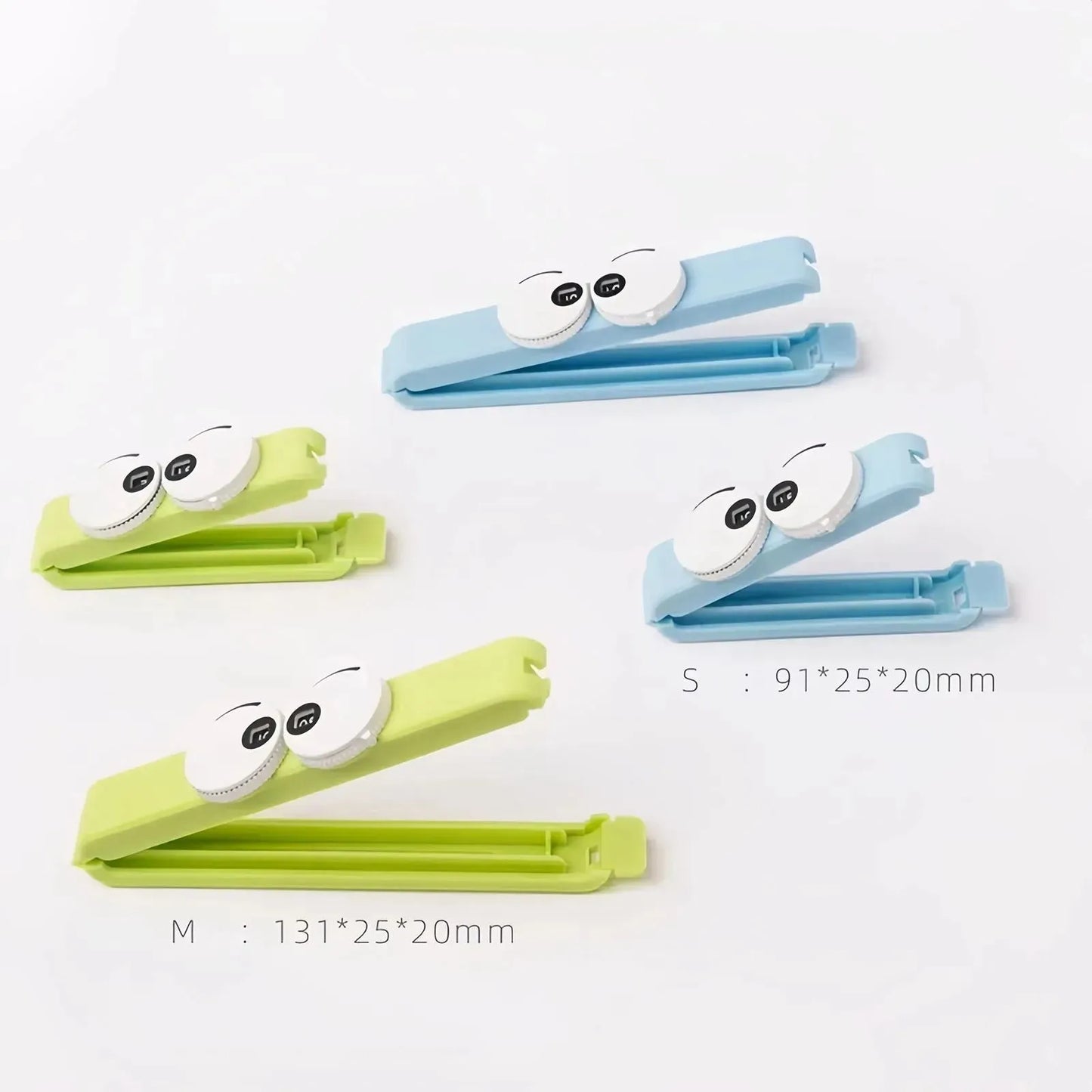 Lot de clips hermétiques pour sacs alimentaires avec système de date, tailles S et M