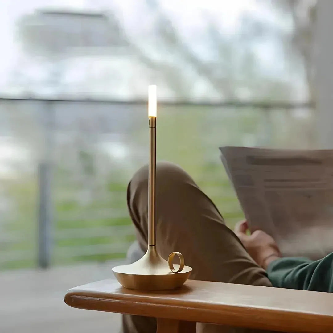 Lampe Bougie tactile CandleLight bougie dorée