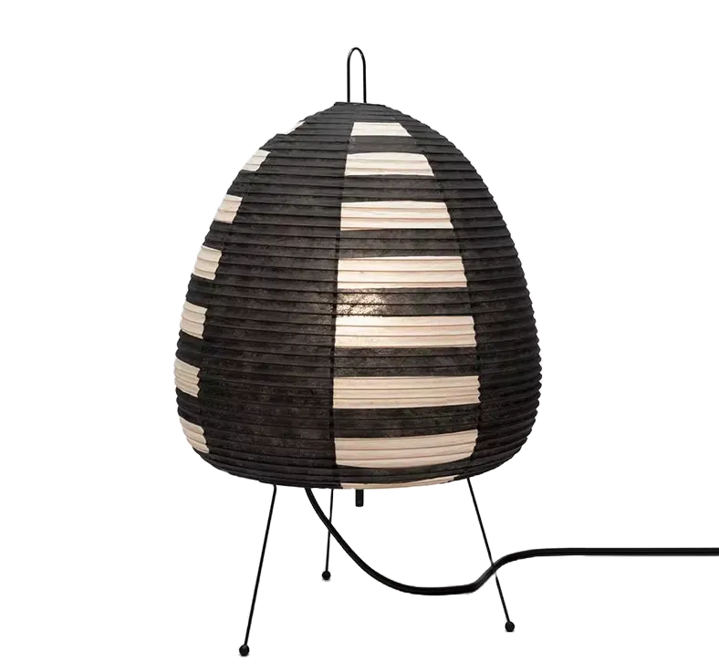 lampe en papier akari noguchi 1AS couleur noir sans fond