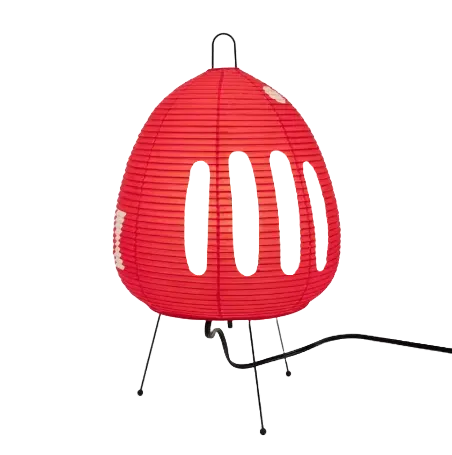 lampe en papier akari noguchi 1AR couleur rouge sans fond
