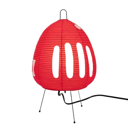 lampe en papier akari noguchi 1AR couleur rouge sans fond