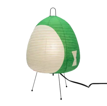 lampe en papier akari noguchi 1AV couleur verte sans fond