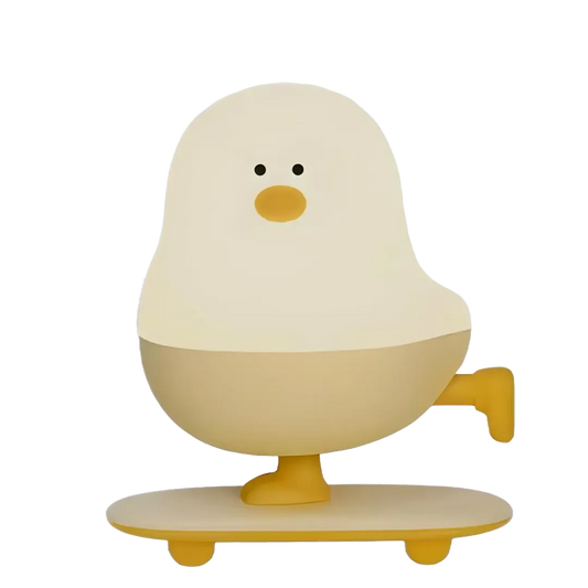 Packshot de la lampe poussin LED en position skate, sans fond e-commerce