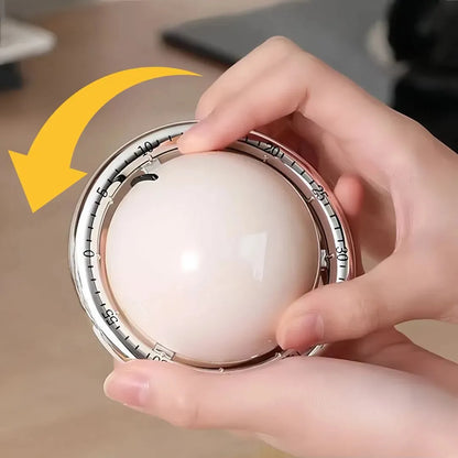 Réglage du minuteur sphérique avec flèche vers la gauche