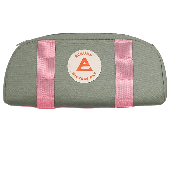 Sac guidon vélo gris et rose – sacoche stylée pour cyclistes modernes