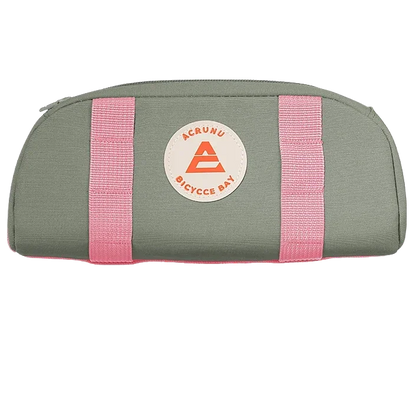 Sac guidon vélo gris et rose – sacoche stylée pour cyclistes modernes