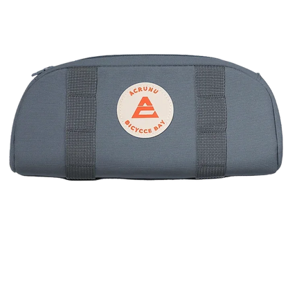 Sac de guidon vélo gris anthracite avec logo orange – design épuré et résistant