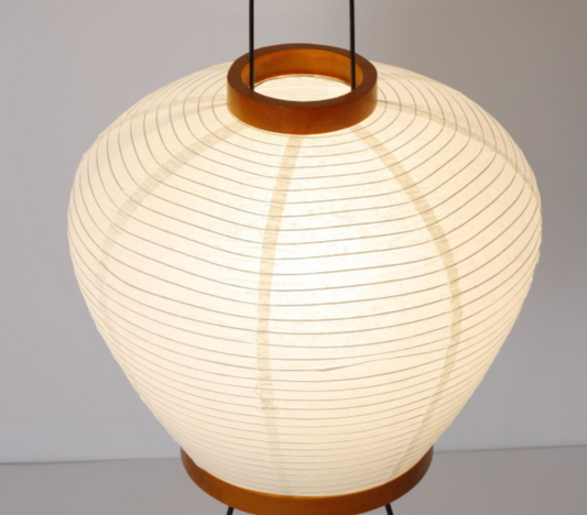 zoom sur tête de lampe akari noguchi A3 en papier Tripod